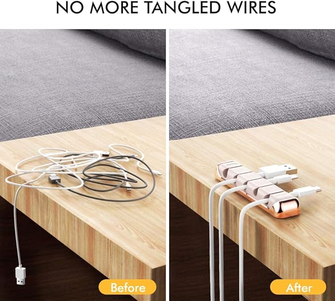 AHASTYLE Cable Organizer Holder 5 Slots Desktop Cord Wire Clips Keeper - Image 4