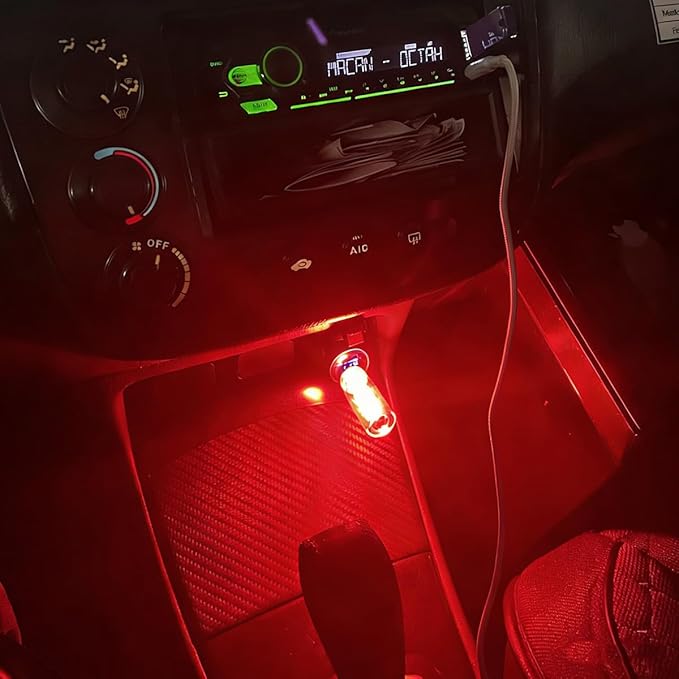 2PCS USB Car LED Interior Lights, Mini Ambient Lighting Accessories, Touch - Image 2