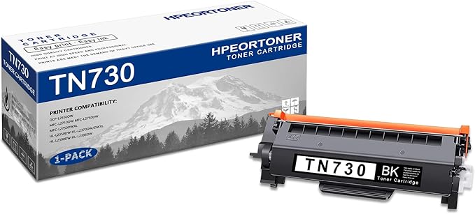 1 PK TN730 Black Toner Cartridge 1, 500 pages High-Yield Compatible, Replacement by Unknown