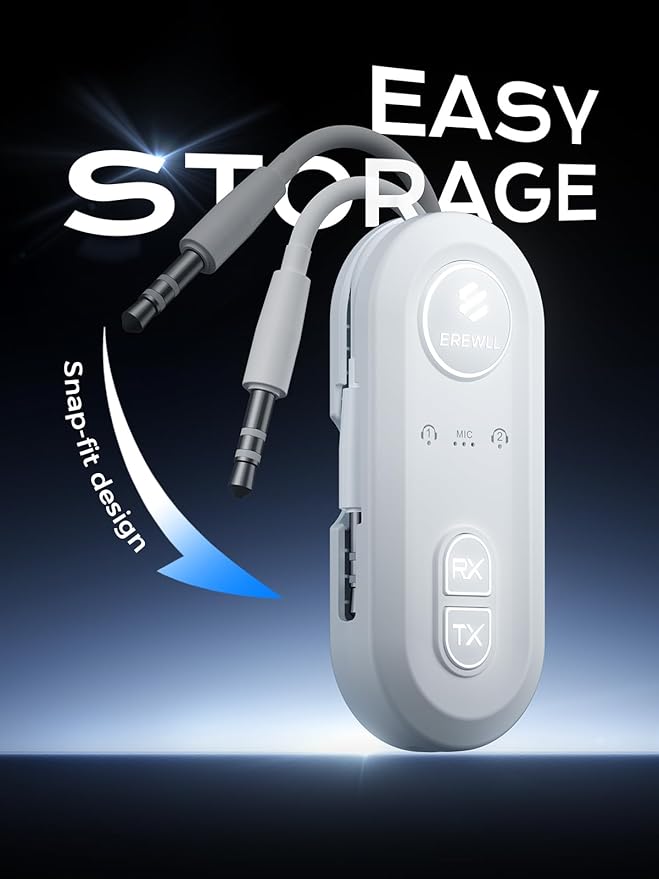 Upgraded Bluetooth 5.4 Transmitter Receiver, Airplane Bluetooth Adapter - Image 3