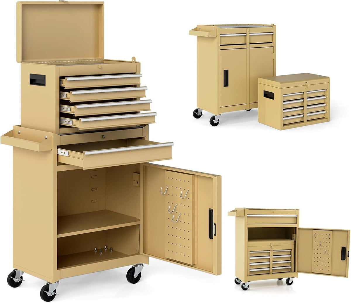goplus tool chest, 5 drawers rolling tool cabinet, main product view