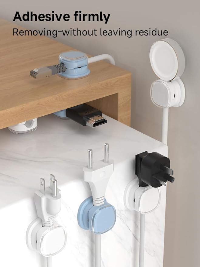 Magnetic Cable Clips, Adjustable Cord Holder Management, Adhesive Wire Keeper - Image 8