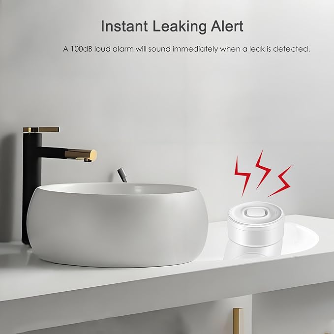 Wi-Fi Water Leak Detector: 100dB Water Sensor Alarm - Image 6
