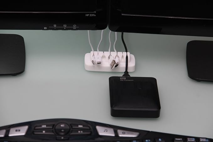 Heaviest Cable Organizer on The Market! Compact and Weighted Desktop Cord - Image 3