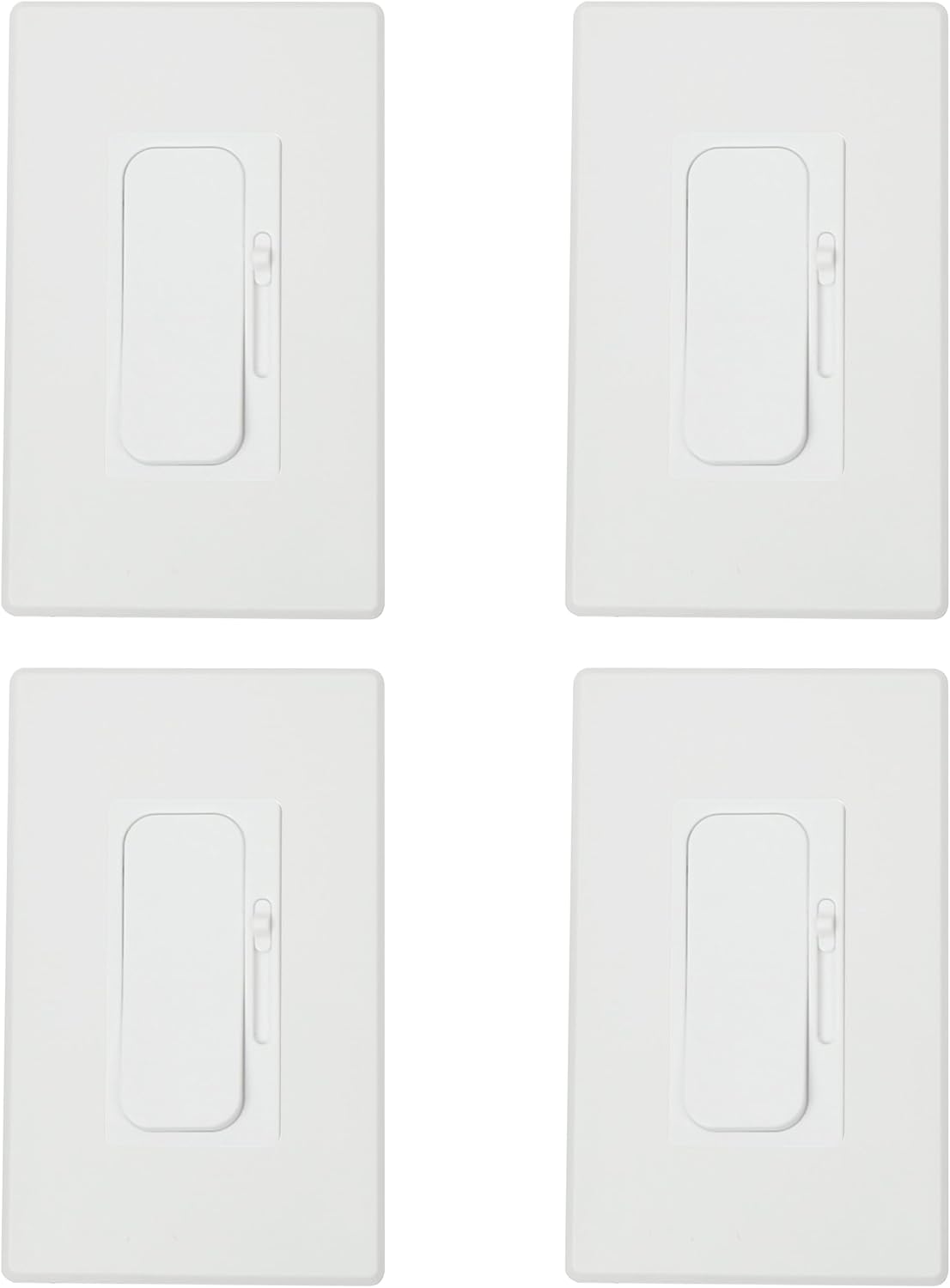 Sunlite LED Wall Rocker Style, Slide Bar Triac Dimmer Switch, Screwless Wall