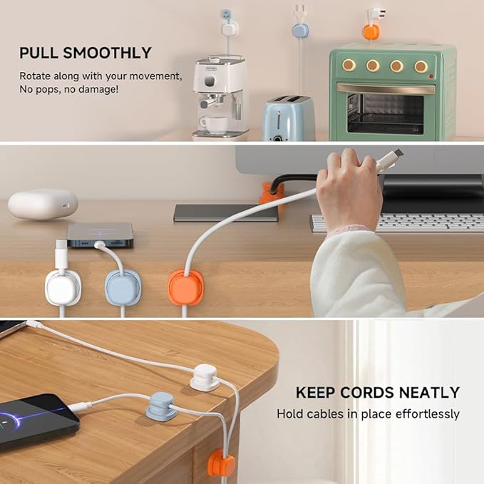 Magnetic Cord Organizer Holder, Upgrade Cord Holder - Image 7