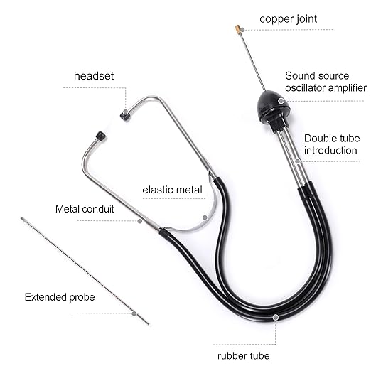 Lamoutor 2Pcs Automotive Mechanic Stethoscope Engine Stethoscope Tool - Image 2