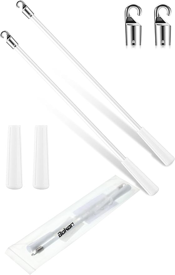 Bokon 2 Pieces White Fiberglass Blind Wand Vertical Blinds Stick Replacement - Image 7