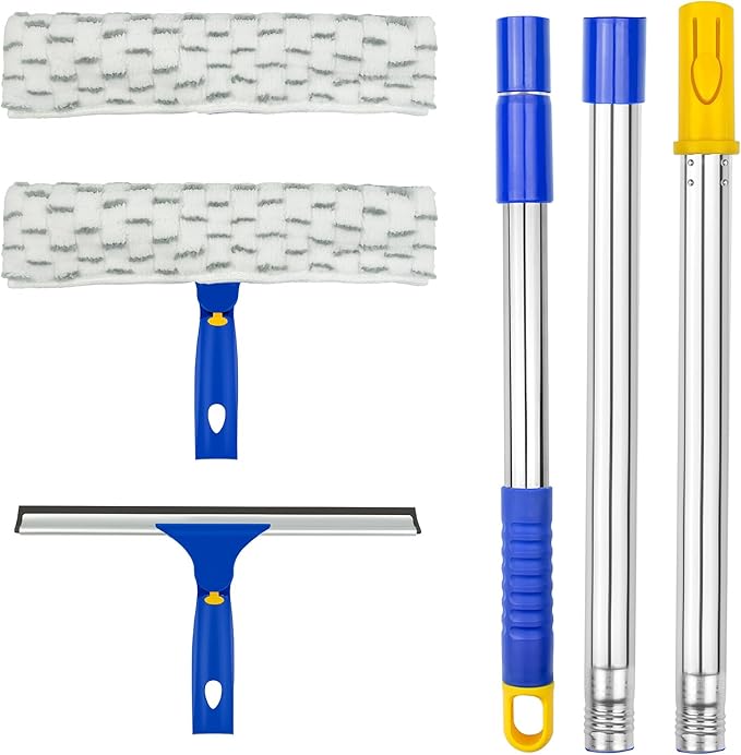 ITTAHO Window Washing Kit with Extension Pole, Window Cleaner by ITTAHO