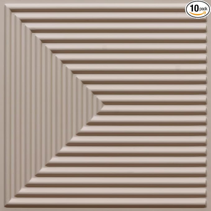 From Plain To Beautiful In Hours 9004 Depth Tier PVC 12 in x 12 in Peel and by DecorativeCeilingTiles