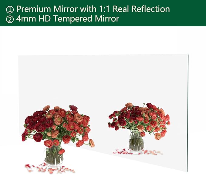 Mirrorons Large Mirror 60" x 28", Modern Rectangle Bathroom Mirror - Image 6