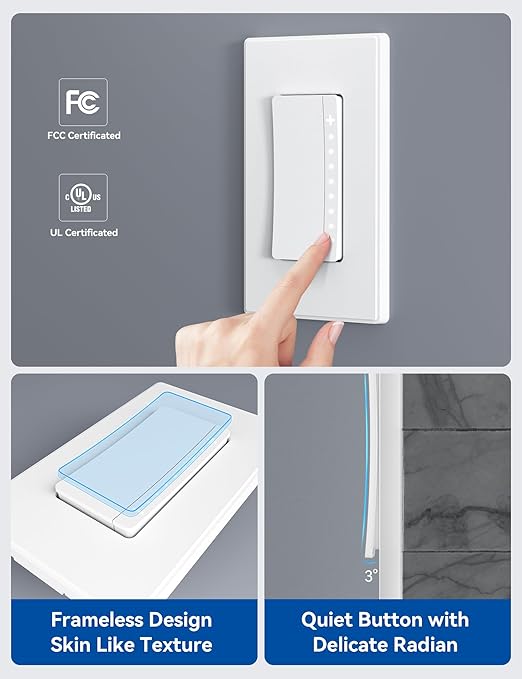 ELEGRP Smart Dimmer Light Switch DPR30, 2.4GHz Wi-Fi Dimmer Switch Compatible - Image 2