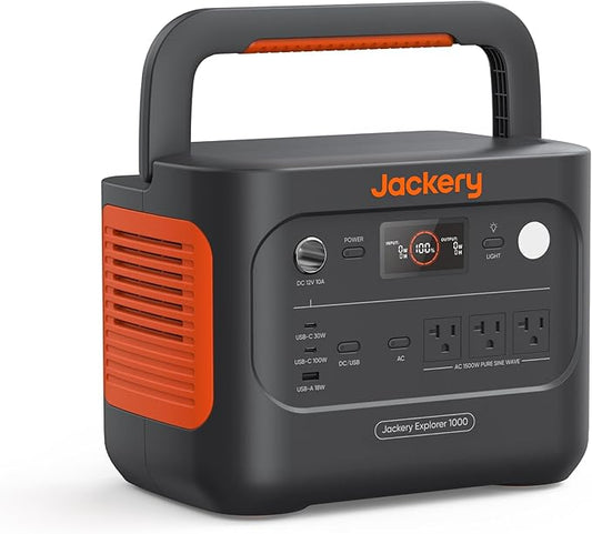 Jackery Explorer 1000 v2 Portable Power Station, 1070Wh LiFePO4 Battery by JackeryInc