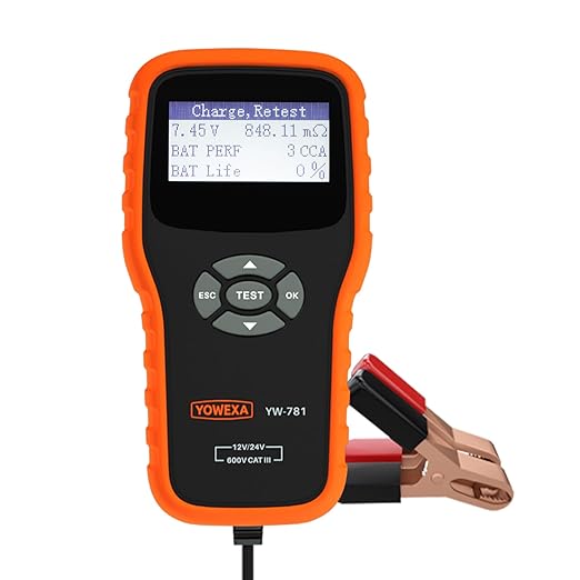 YOWEXA YW-781 Car Battery Tester 12V 24V, Automotive Battery Load Tester and by Yowexa
