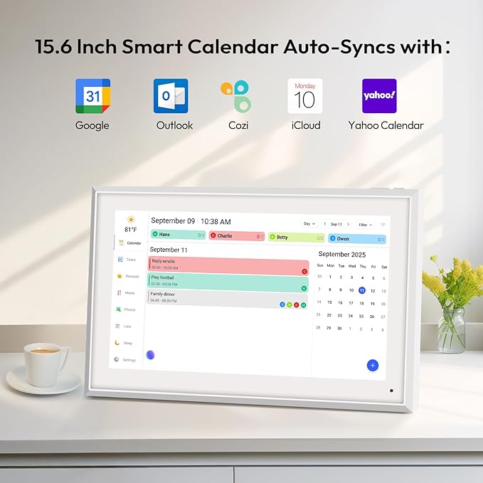 BOCT 15.6'' Digital Calendar Wall - Image 2