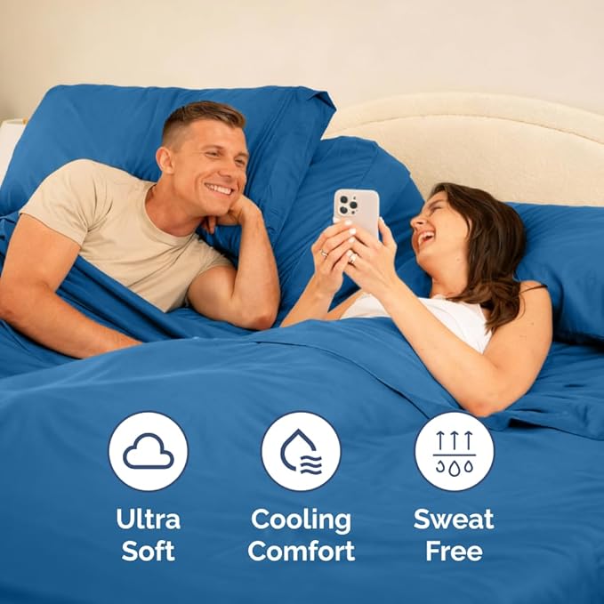 Split Head King Sheet Set – 4 Piece Flex Split Top King Sheets - Image 5