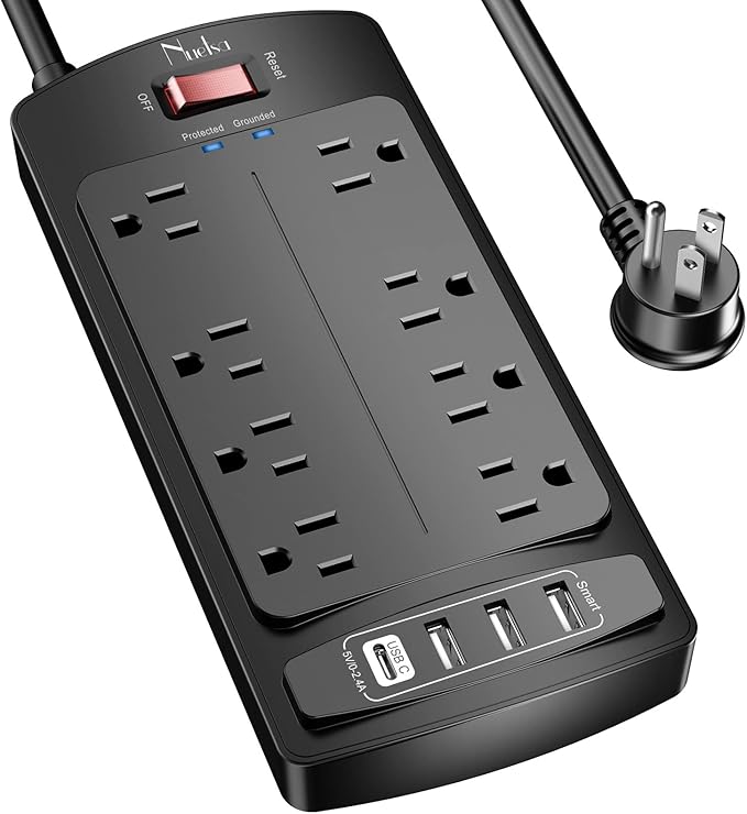 Surge Protector Power Strip by Nuetsa