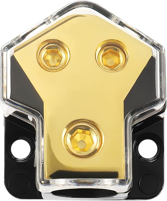 BOJACK 2 Way Splitter Amp Copper Power Distribution Block 0/2/4 AWG Gauge in by BOJACK