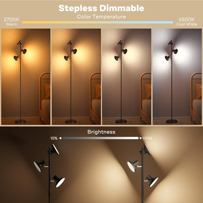 SIBRILLE RGB Floor Lamp, 36W Bright LED Standing Lamp - Image 6
