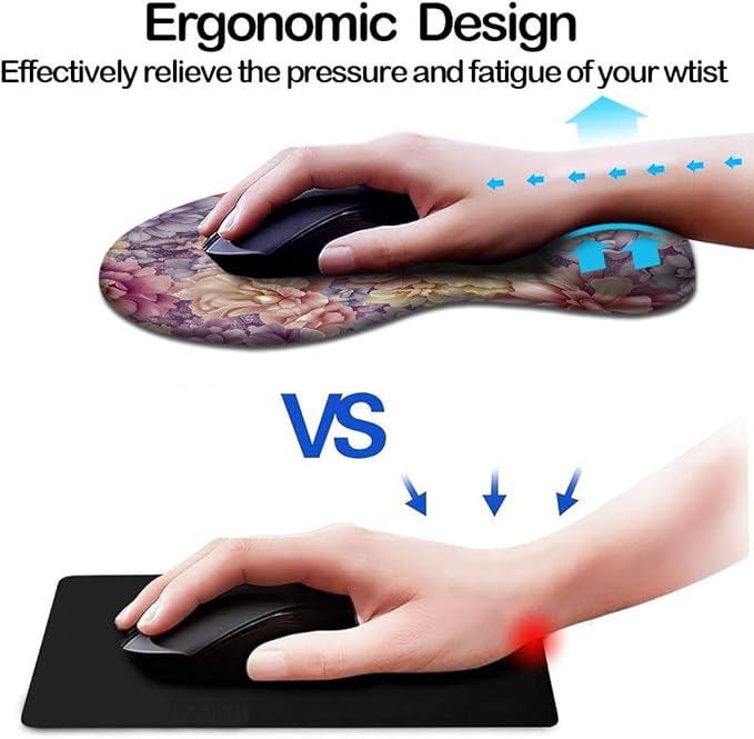 Ergonomic Mouse Pad with Wrist Support, Mouse Pad with Wrist Rest and Coaster - Image 2