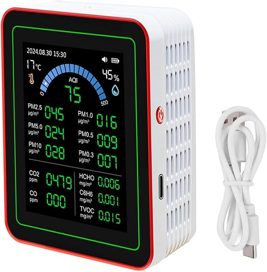Air Quality Meter 18 in 1 Portable Battery Powered Indoor Air Quality Monitor by Unknown