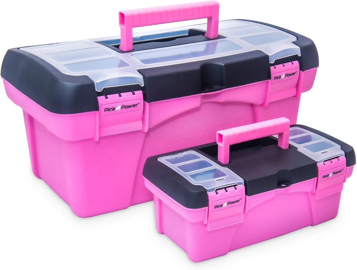 pink tool box for women - sewing, art, main product view