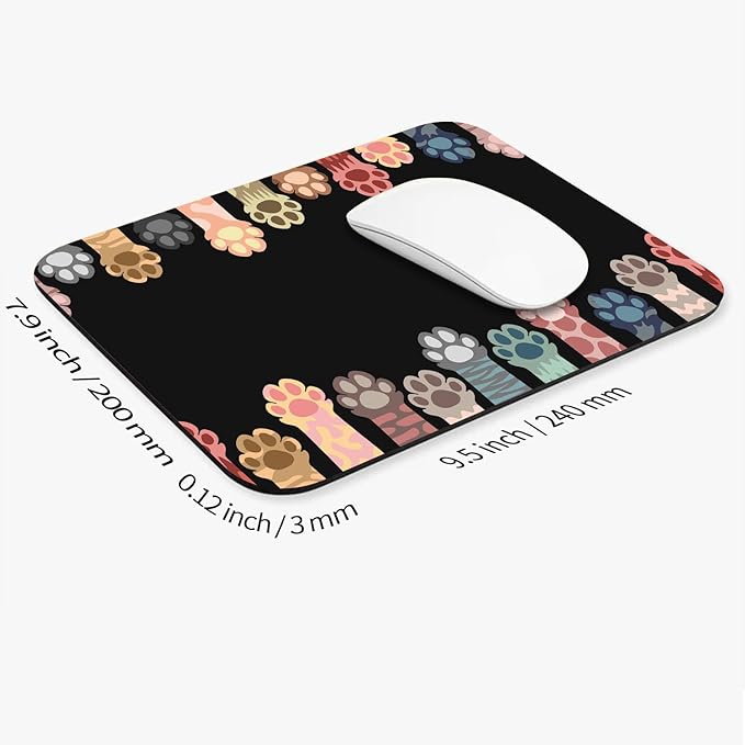 Armanza Square Mouse Pad Cute Cat Claw, Personalized Premium-Textured Custom - Image 2