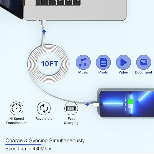 iPhone Charger Fast Charging 10 ft - Image 4