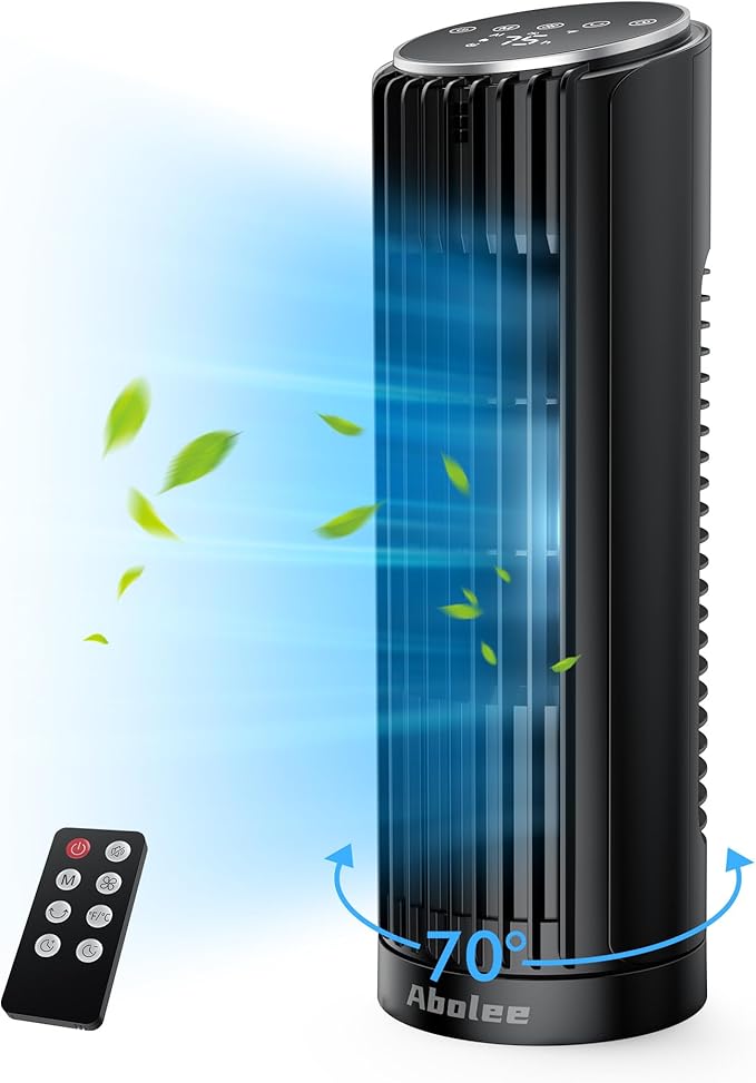 Abolee Tower Fan for Bedroom, 23ft/s Desk Fan by Abolee