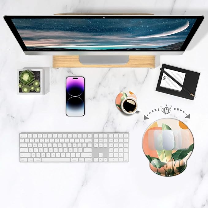 Ergonomic Mouse Pad with Wrist Support, Mouse Pad with Wrist Rest and Coaster - Image 3