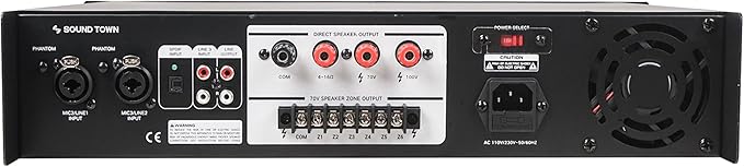 Sound Town Commercial Restaurant Bluetooth Amplifier + Surface-Mount Speaker Set - Image 3