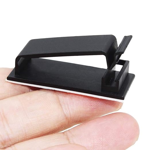 SOULWIT 50Pcs Self Adhesive Cable Management Clips, Cable Organizers Wire Clips - Image 3