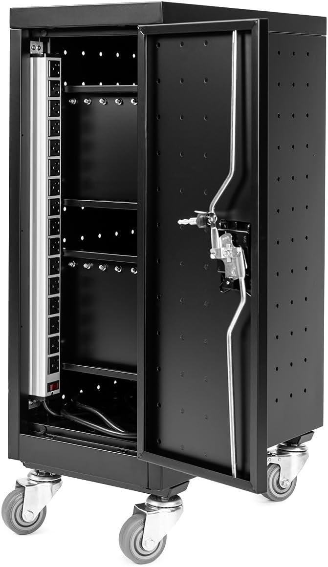 Line Leader Compact 16 Device Rolling Mobile Charging Cart - Image 3