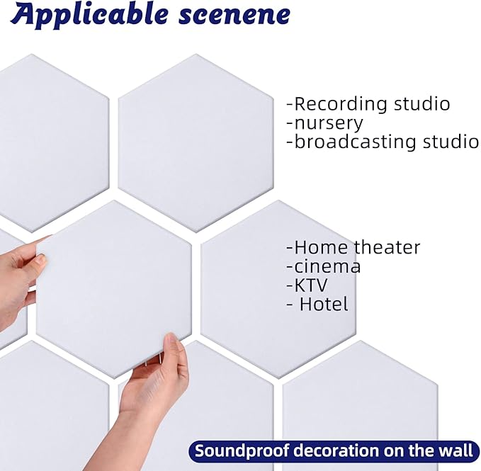 18 Pack Self-adhesive Acoustic Panels Soundproof Wall Panels 12"X10"X 0.4" - Image 7