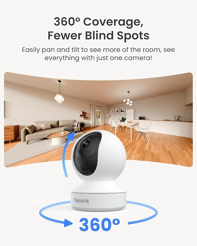 REOLINK Home Security Camera System, 4MP HD Plug-in Indoor WiFi 6 Pan Tilt Pet - Image 6