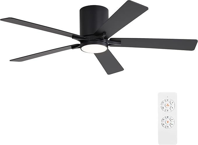 WINGBO 52" DC Flush Mount Ceiling Fan by HomePage