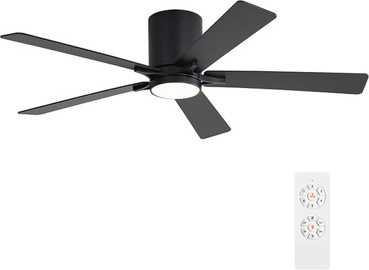 WINGBO 52" DC Flush Mount Ceiling Fan by HomePage