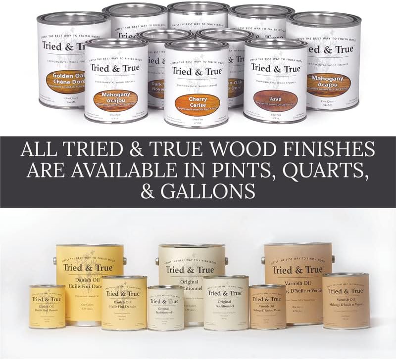 Tried & True Original Wood Finish, 8 oz. | Linseed Oil & Beeswax Blend for Woodworking Projects, Long-Lasting Durability, Food Safe Sealer, Non-Toxic Wood Finish