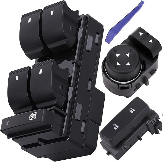 Obaee Power Window Control Switch Button & Front Driver Side Door Lock & Mirror by Obaee