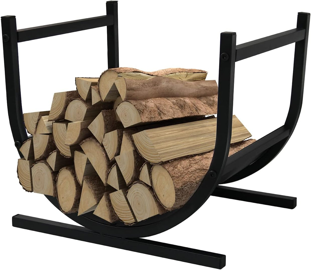 17.5" firewood log rack for firewood, u-shaped heavy-duty, main product view