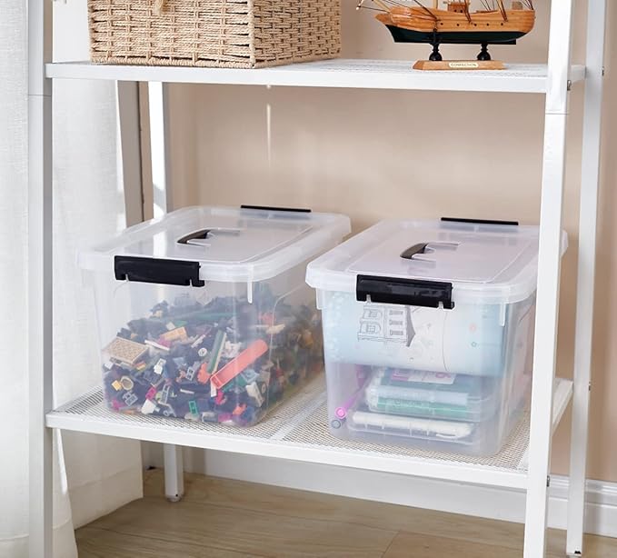 JUJIAJIA Clear Storage Latch Box 12 Quart, Plastic Organizing Box/Bin - Image 7