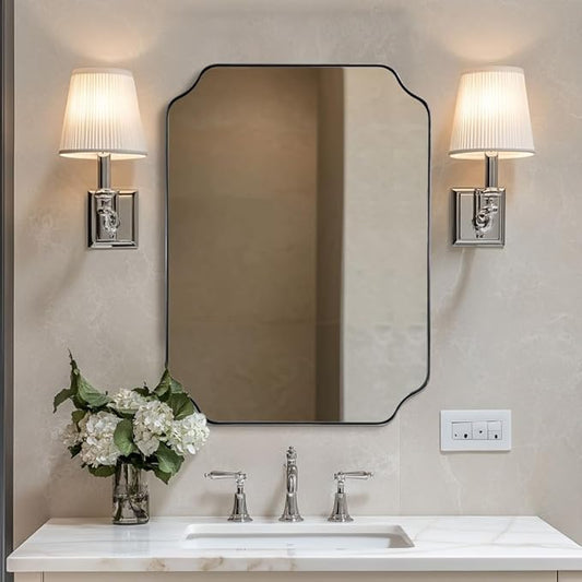 ANDY STAR Chrome Bathroom Mirror, 22x30 Inch Polished Chrome Rectangle Mirror by ANDYSTAR