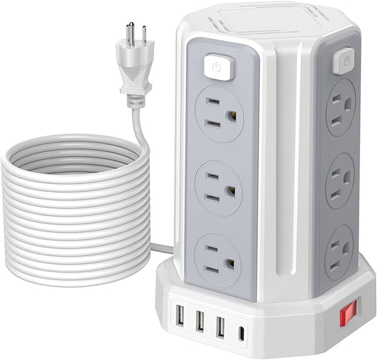 Power Strip Surge Protector, 10 Ft Extension Cord by SMALLRT