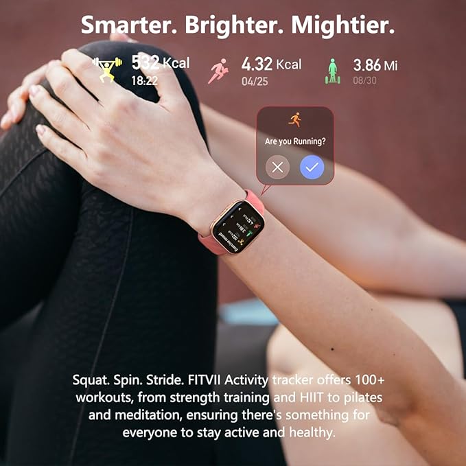 FITVII Health & Fitness Tracker, Smart Watch - Image 5
