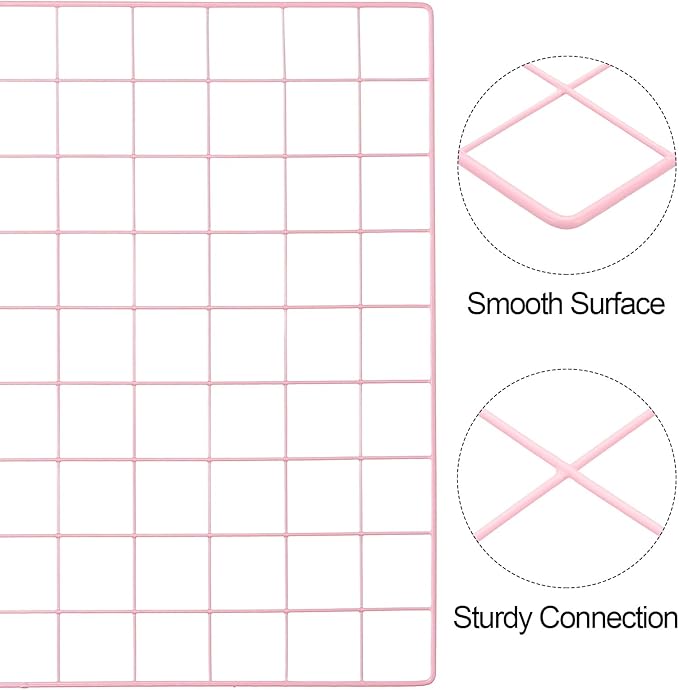 PATIKIL 18"x26" Wire Grid Panel, 2 Pack Board Photo Pictures Memo Display Grid - Image 3