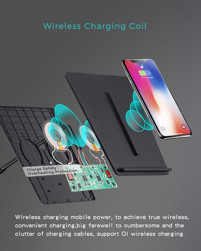 TAPTES Wireless Charger for Tesla Model 3 2017 2018 2019 2020, Dual Phone - Image 6