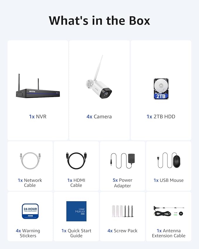 ANNKE Wireless Camera System, 16CH Expandable 4K Security NVR, 2-Way Audio - Image 9