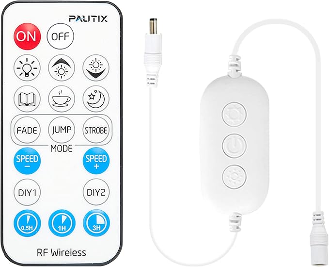 PAUTIX RF Remote Dimmer for Single Color LED Strip Lights, 18-Key Wireless by PAUTIX