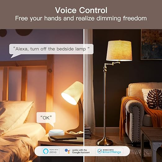 Alexa Smart Dimmer Plug, Treatlife Plug-in Lamp Dimmer Switch - Image 4