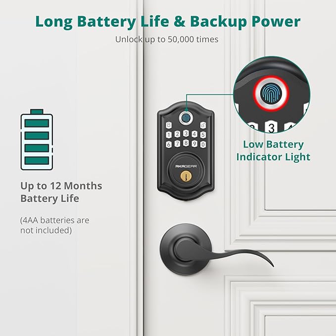 AkaGear DS10 Keyless Entry Door Lock - Image 6